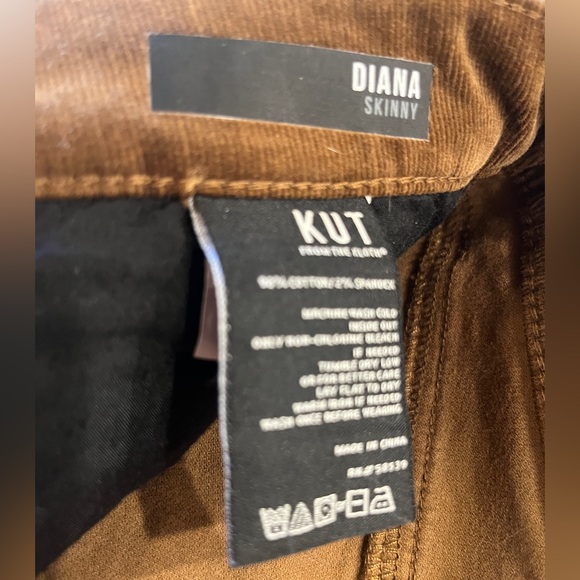 New Kut from the Kloth Women’s Brown Corduroy Diana Jeans. Size 14 - Picture 5 of 5